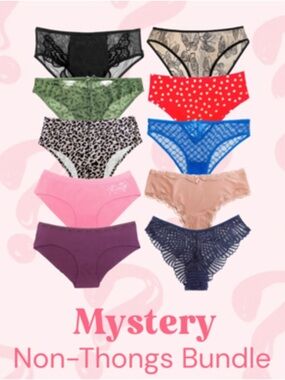 Knotty knickers Mystery 10 Pack Non-Thongs Briefs & Cheeky Underwear
